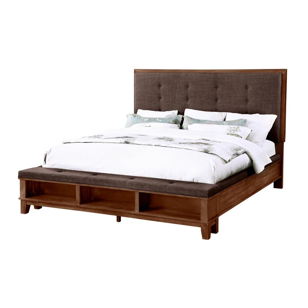 Furniture Cagney 6-Piece King Wood Bedroom Set in Chestnut