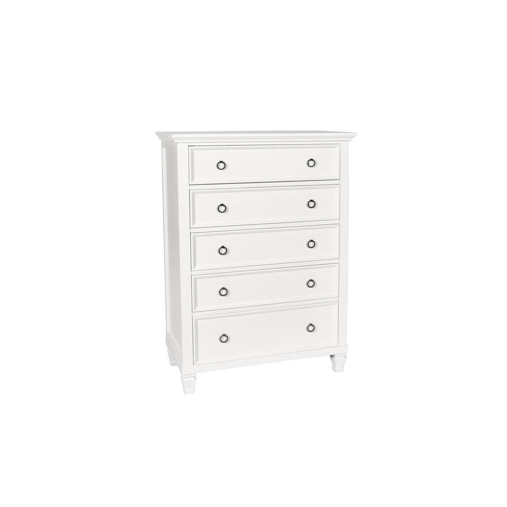 Furniture Tamarack 5-Piece Wood California King Bedroom Set in White