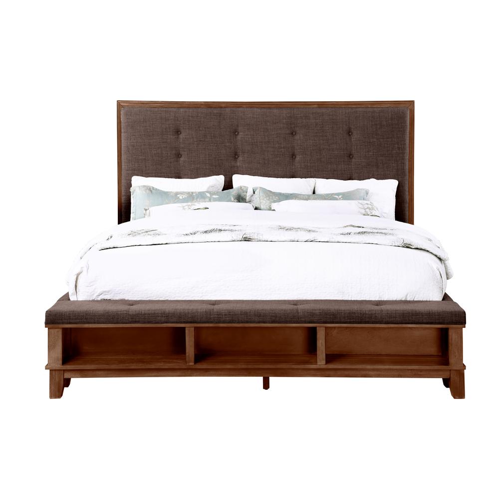 Furniture Cagney 6-Piece King Wood Bedroom Set in Chestnut