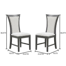 Rubberwood Upholstered Dining Chair with Solid Wood Legs, Transitional