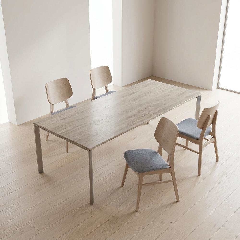 Solid Wood Upholstered Dining Chairs for Kitchen and Dining Room, Gray, Set of 4