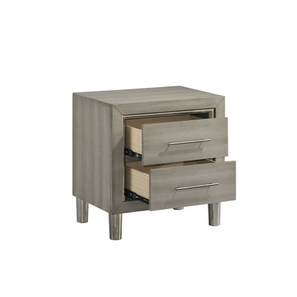 New Classic Furniture Lennox 5Pc Wood King Bedroom Set w 2-Nightstand in Gray