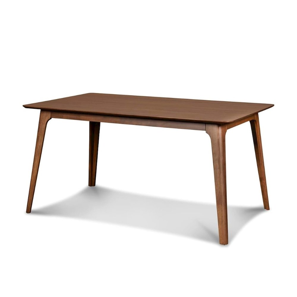 Brown Wood Rectangle 5 Piece Dining Table Set with 4 Chairs