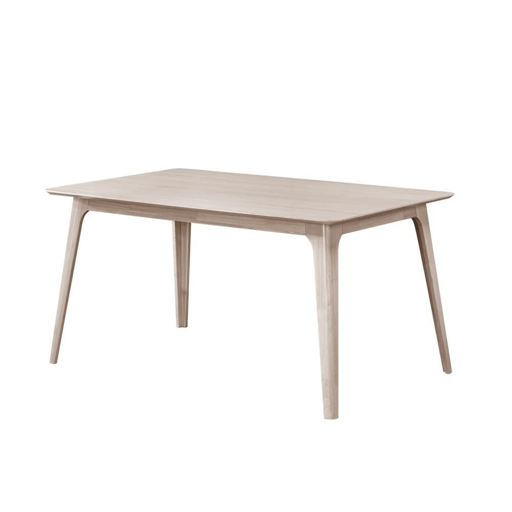 5-Piece Wood Dining Set Mid-Century White Ash