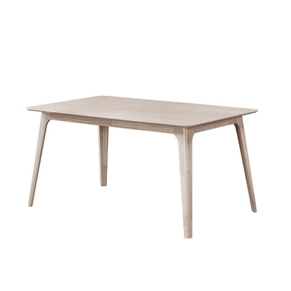 5-Piece Wood Dining Set Mid-Century White Ash