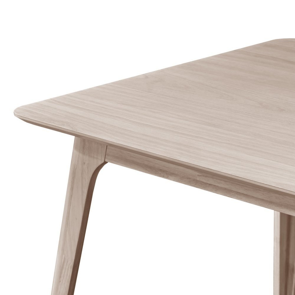 5-Piece Wood Dining Set Mid-Century White Ash