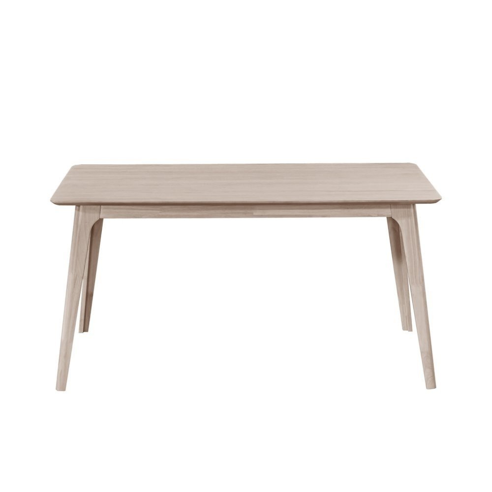 5-Piece Wood Dining Set Mid-Century White Ash