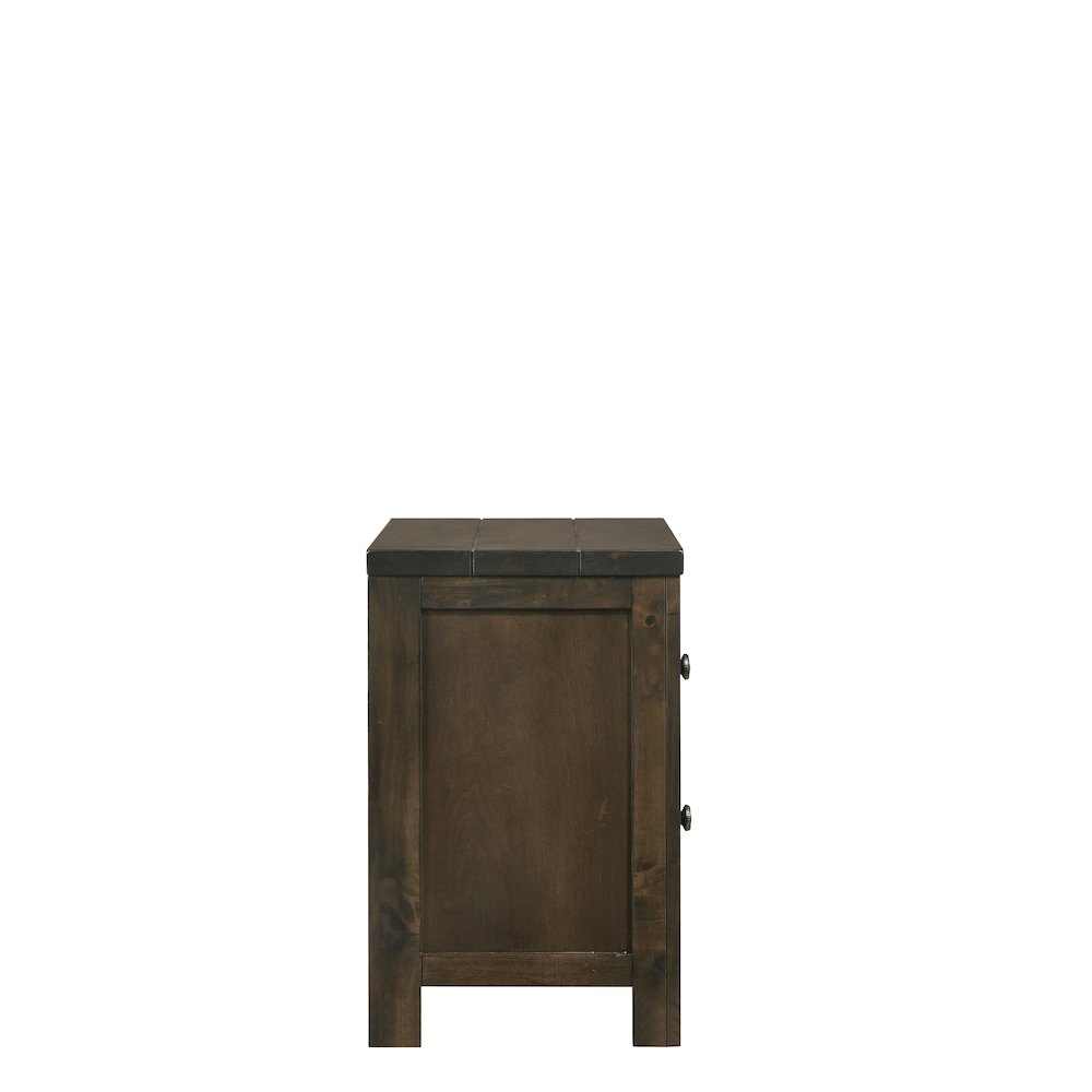 Blue Ridge Wood 2-Drawer Nightstand in Gray (Set of 2)