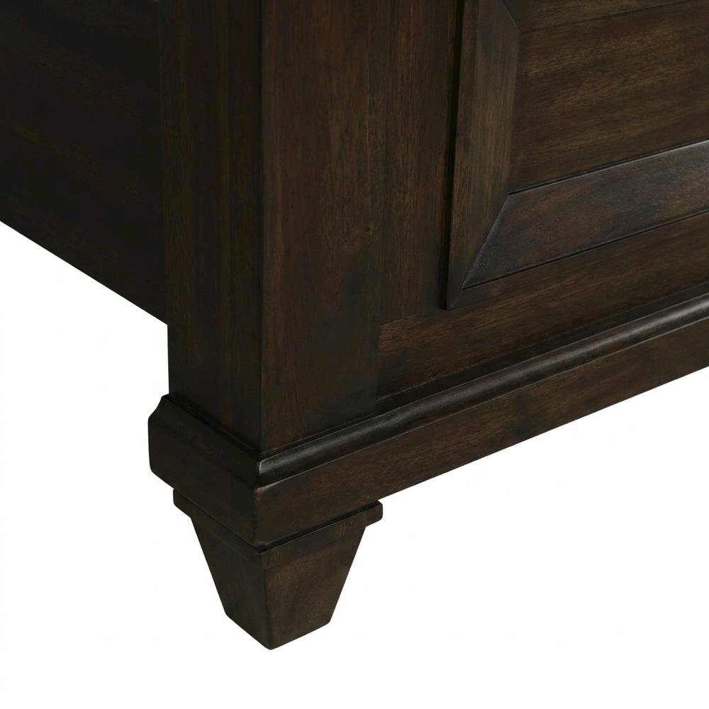 Wood Queen Bedroom Furniture Set with Dresser, Mirror, Chest, Nightstands
