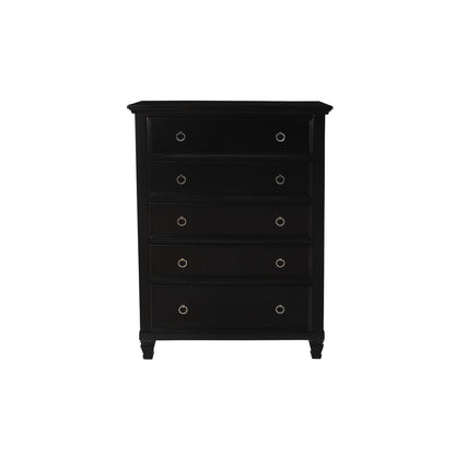 Tamarack 4-Piece Wood Queen Bedroom Set with Chest in Black