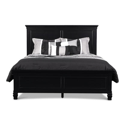 Tamarack 4-Piece Wood Cal King Bedroom Set with Nightstand in Black