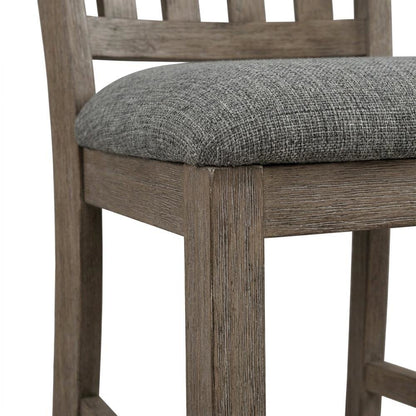 Solid Wood Upholstered Dining Chair for Kitchen and Dining Room, Brown, Set of 2