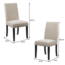 Solid Wood Dining Chairs for Kitchen Table and Dining Room, Beige, Set of 6