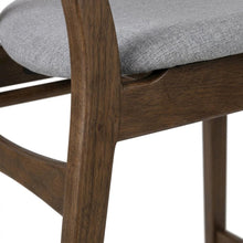 Solid Wood Counter Height Bar Stools, Fabric-Upholstered Kitchen Chairs,Set of 4