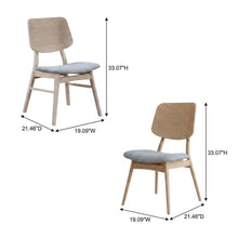 Solid Wood Upholstered Dining Chairs for Kitchen and Dining Room, Gray, Set of 4