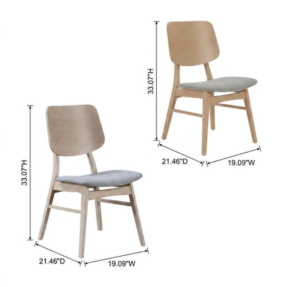Fabric-Upholstered Wood Dining Chairs for Kitchen and Dining Room, Set of 6