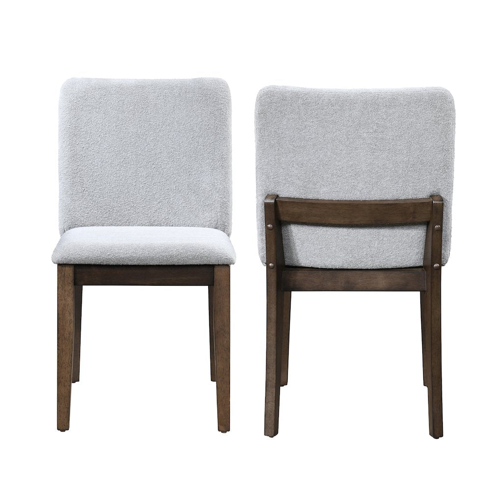 Kody Fabric Upholstered Dining Chair in Gray (Set of 2)