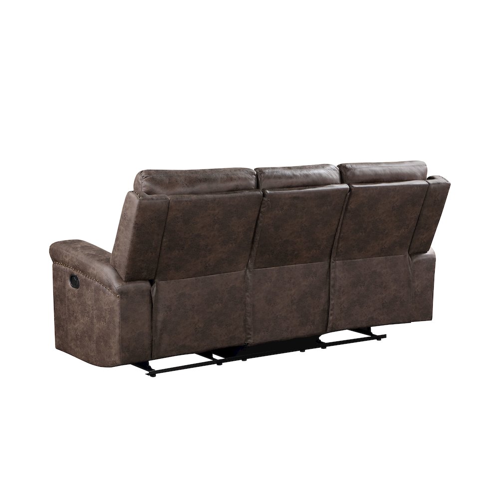 Quade 2-Piece Fabric Upholstered Manual Sofa And Loveseat Set, Mocha Brown