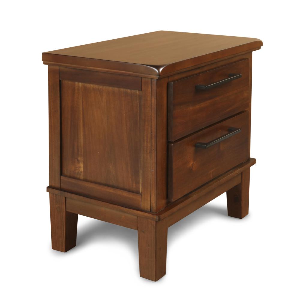 Cagney 4-Piece Queen Wood Bedroom Set with Nightstand in Chestnut