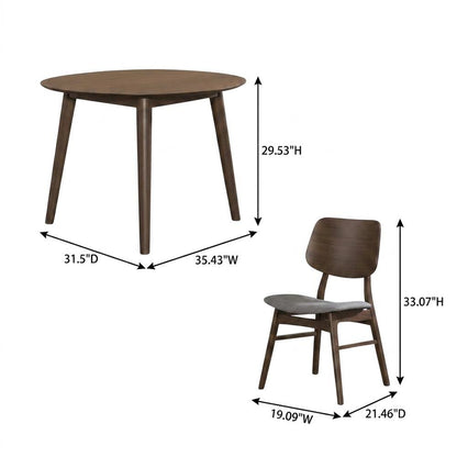 Dark Gray & Walnut 3-Piece Corner Table Set with Modern Design