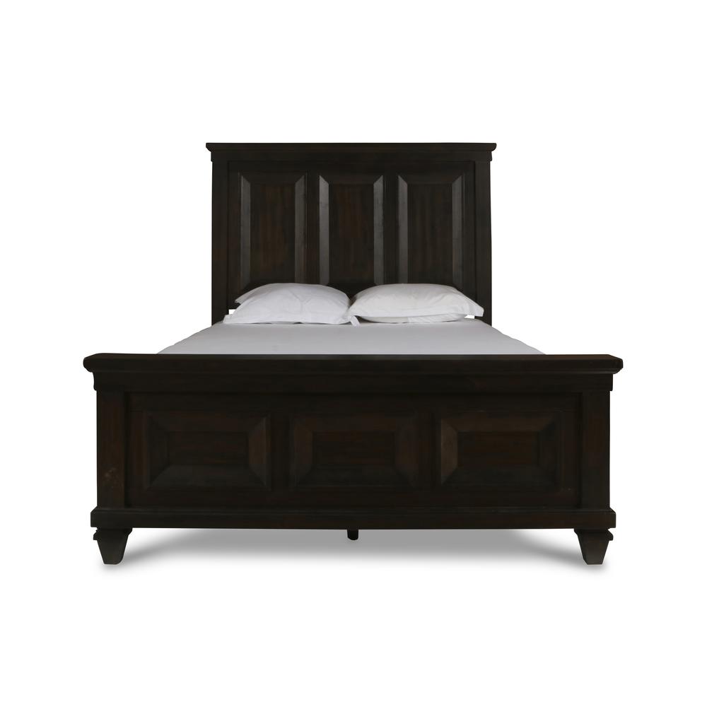 Sevilla 4-Piece Wood Cal King Bedroom Set with Nightstand in Walnut