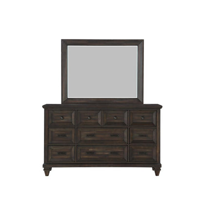 Sevilla 4-Piece Wood Cal King Bedroom Set with Nightstand in Walnut