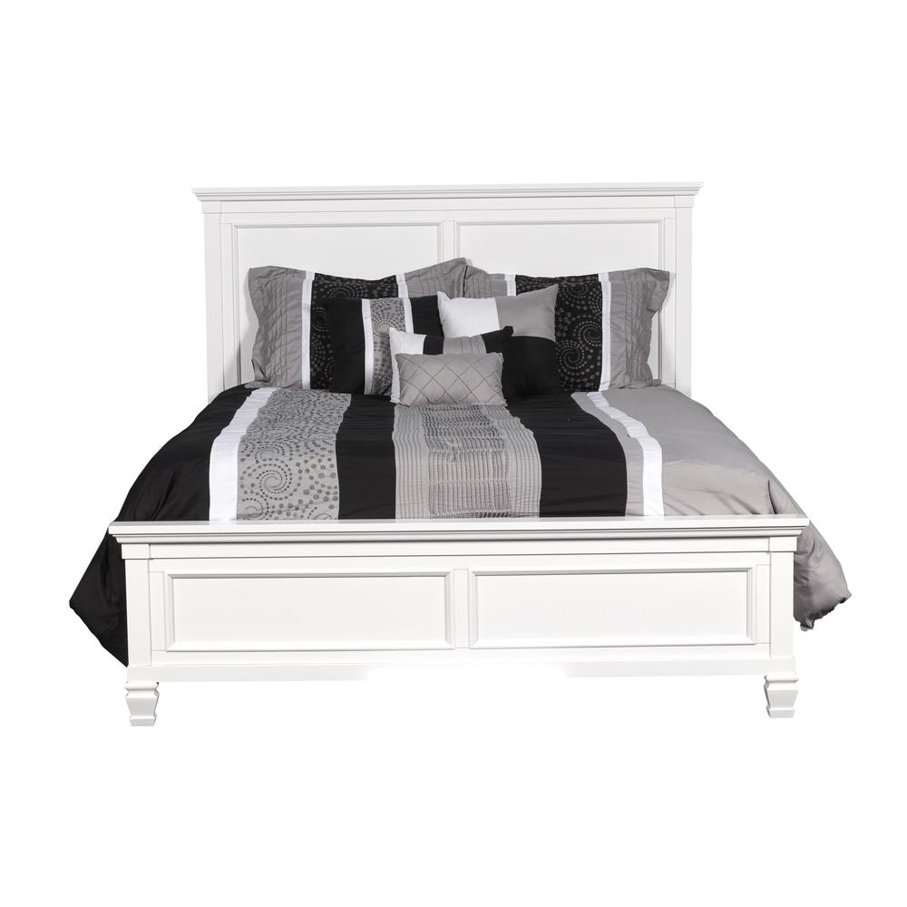 Furniture Tamarack 5-Piece Wood California King Bedroom Set in White
