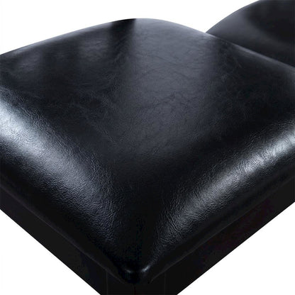 Solid Wood Upholstered Dining Chairs, Ebony, Set of 6