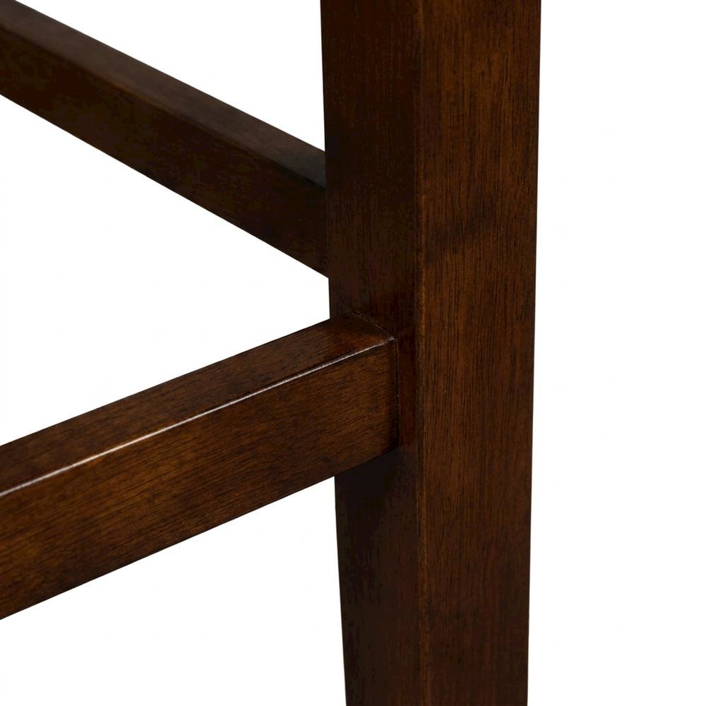 Solid Wood Upholstered Counter Height Dining Chairs, Cherry, Set of 6