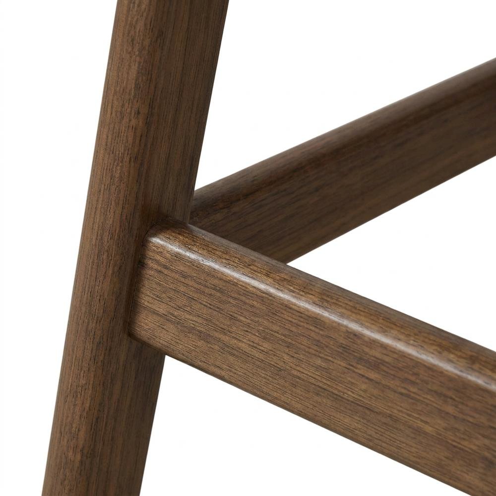 Solid Wood Upholstered Counter Height Bar Stools with Backs, Set of 6