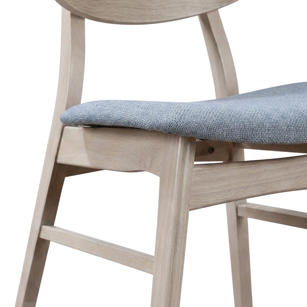 Fabric-Upholstered Wood Dining Chairs for Kitchen and Dining Room, Set of 6