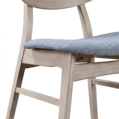 Fabric-Upholstered Wood Dining Chairs for Kitchen and Dining Room, Set of 6