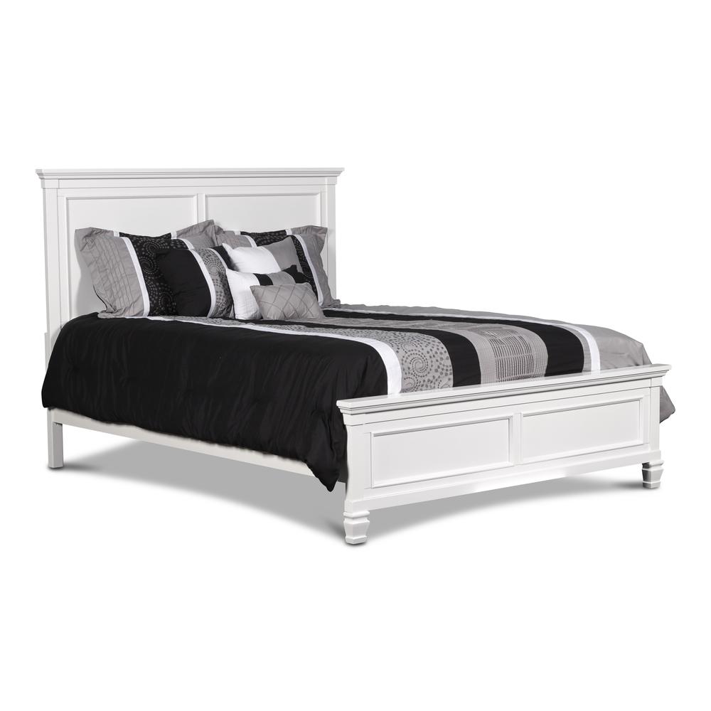 Furniture Tamarack 5-Piece Wood California King Bedroom Set in White