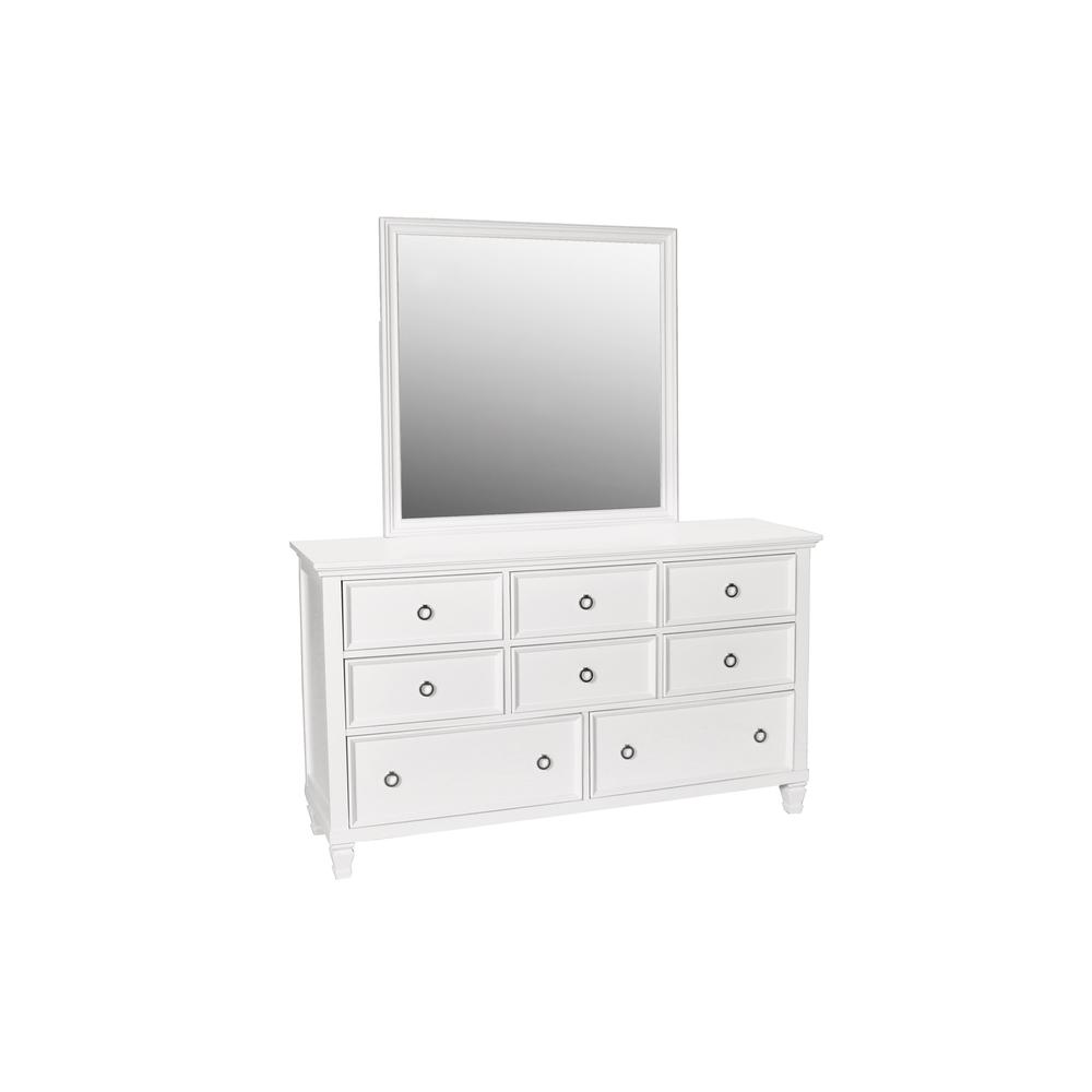 Furniture Tamarack 5-Piece Wood California King Bedroom Set in White