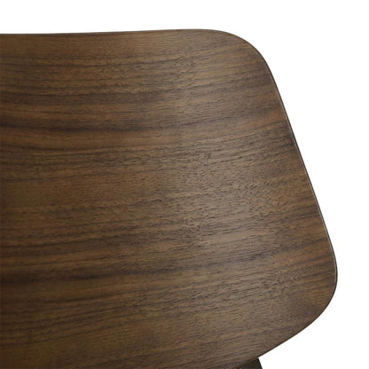 Wood Upholstered Counter Height Bar Stools for Kitchen Island, Walnut, Set of 2