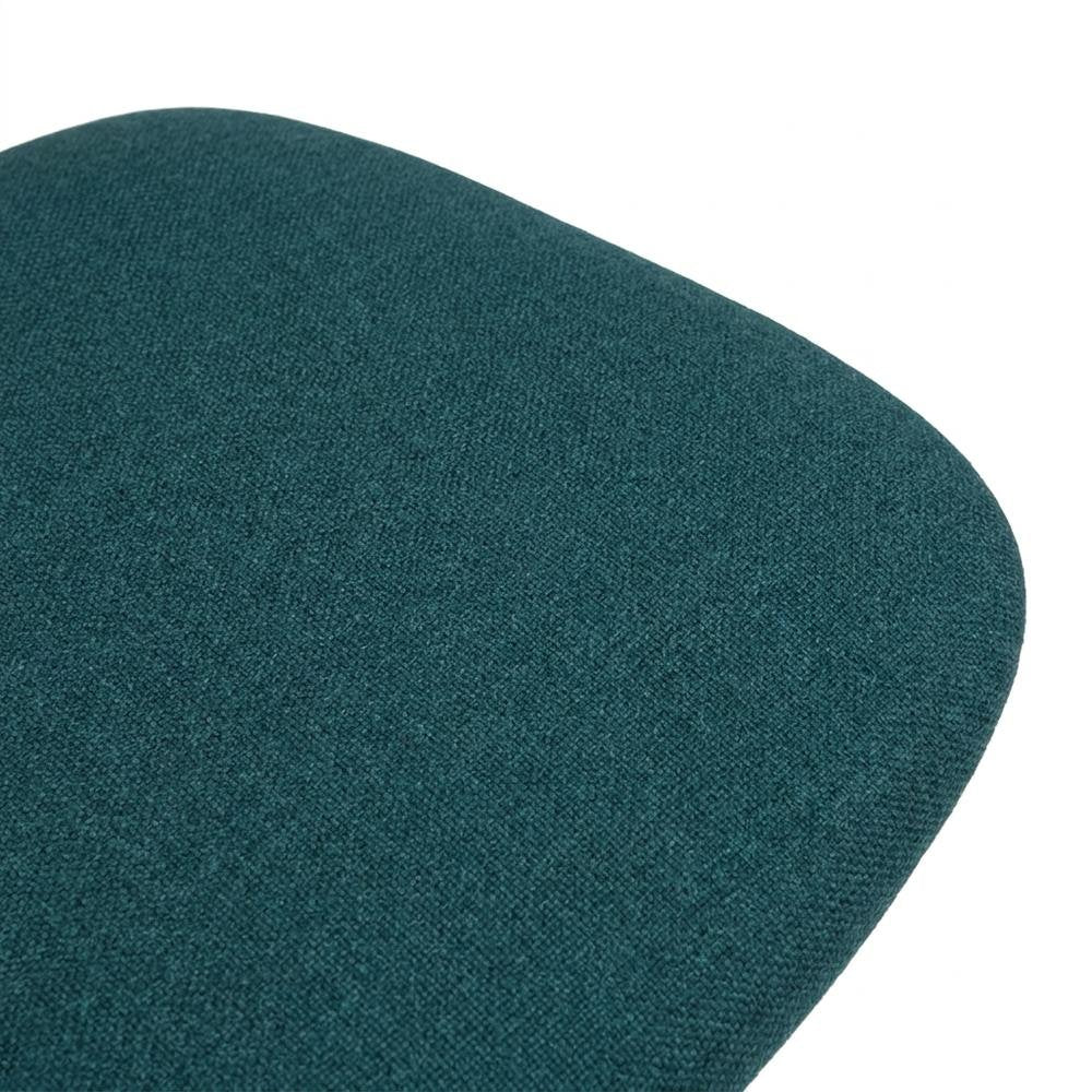 Solid Wood Upholstered Dining Chairs for Kitchen or Dining Room, Teal, Set of 6