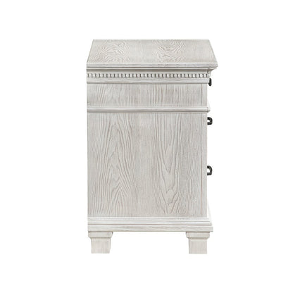 Silver Sands 5Pc Wood Cal King Bedroom Set w 2 Ns in Gray