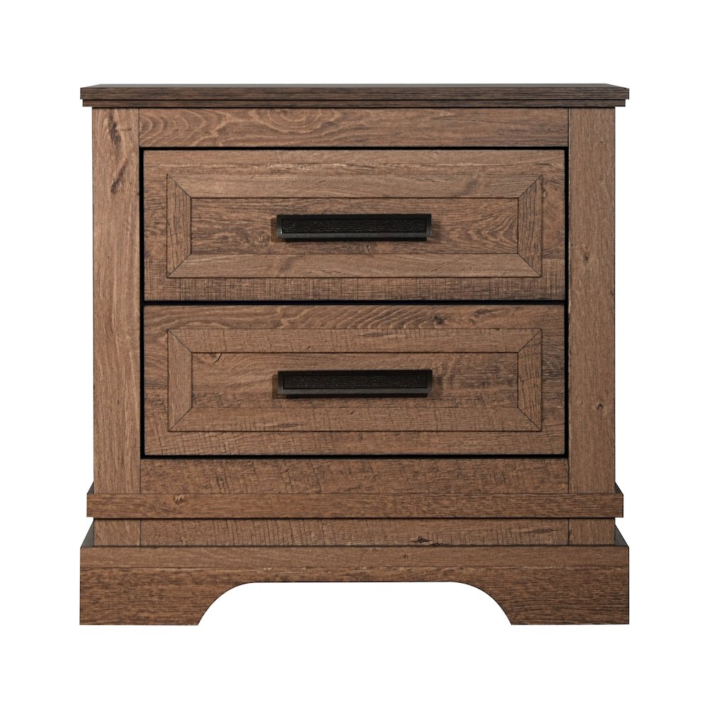 Coventry Hall 5Pc Wood C King Bedroom Set, 2 Nightstands in Pecan