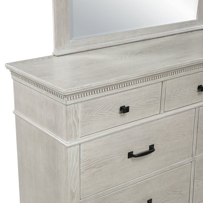 Silver Sands 5Pc Wood Cal King Bedroom Set w 2 Ns in Gray