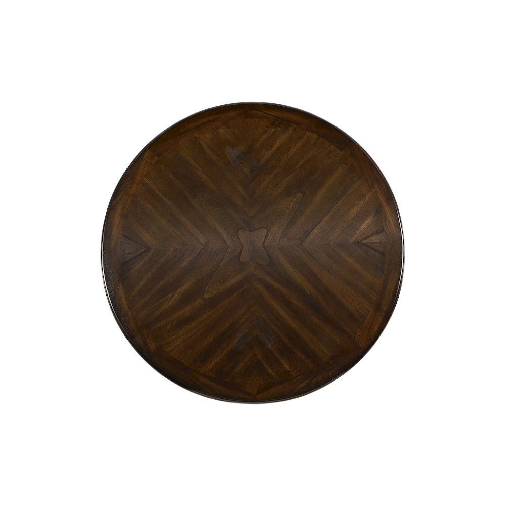 Cherry Brown 5-Piece Wood Round Dining Set, Traditional Finish