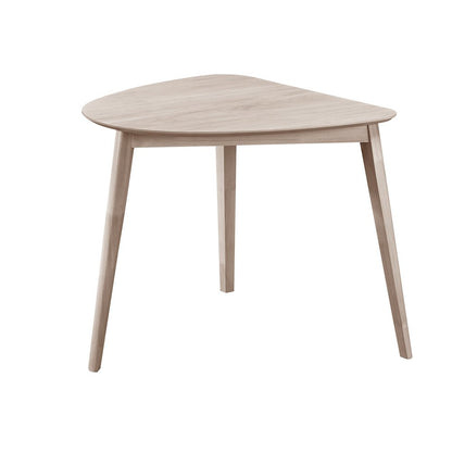 White Solid Wood Small Dining Table with 2 Chairs, Compact Corner Set