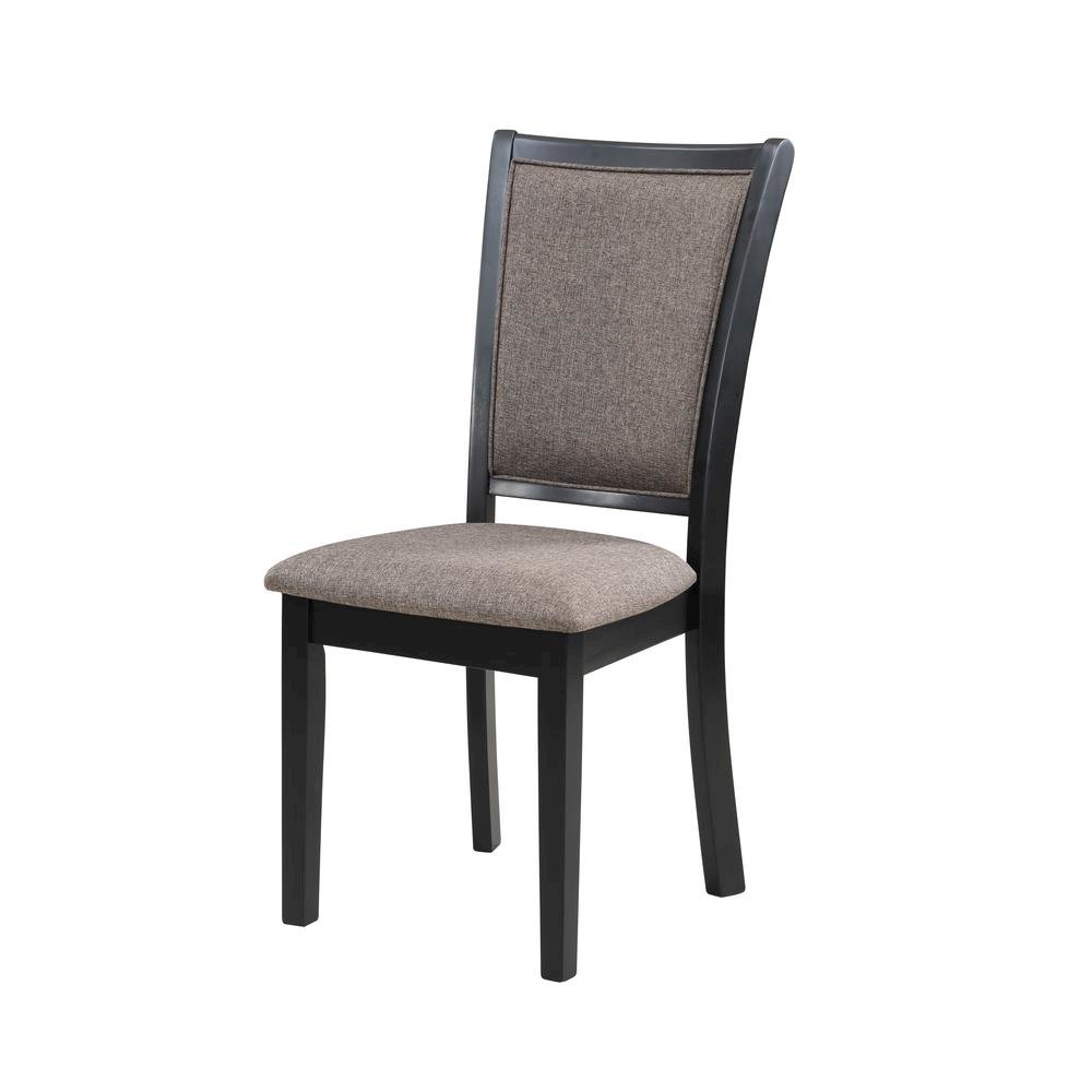 Black Rectangular Dining Table Set for 4, Kitchen Table Chairs Set of 4