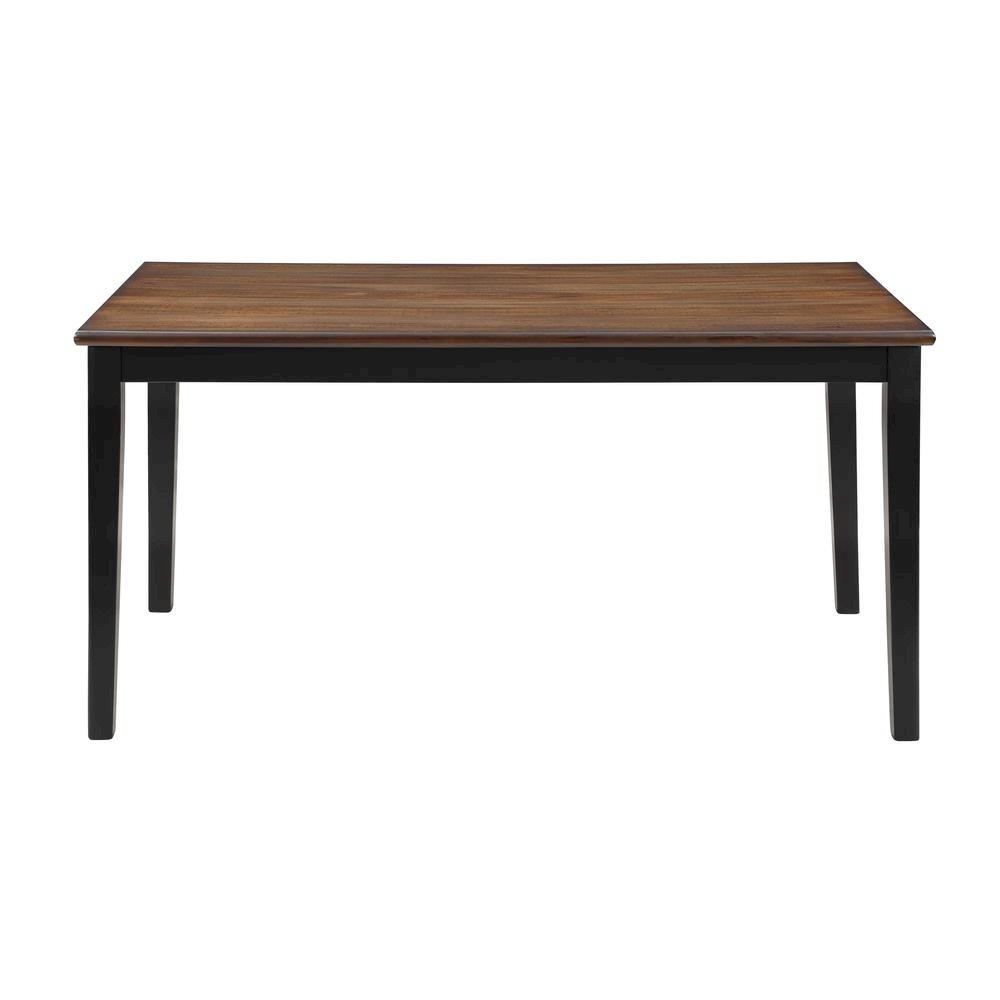 Black Rectangular Dining Table Set for 4, Kitchen Table Chairs Set of 4