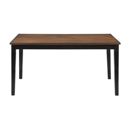 Black Rectangular Dining Table Set for 4, Kitchen Table Chairs Set of 4