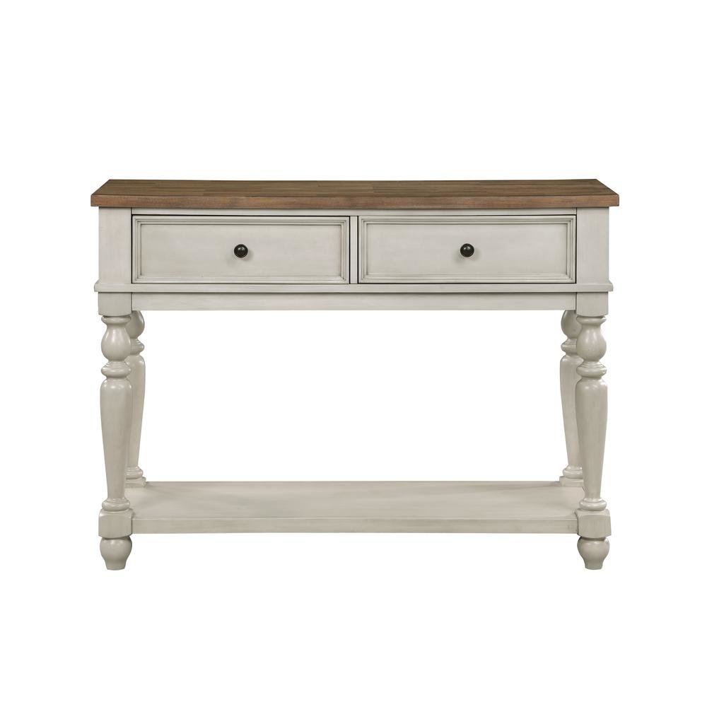 White Rustic Sideboard Solid Wood Vintage Console Table With Drawers