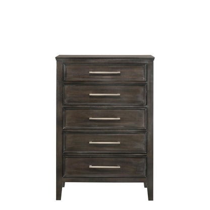 Andover 4-Piece King Wood Bedroom Set with Chest in Nutmeg