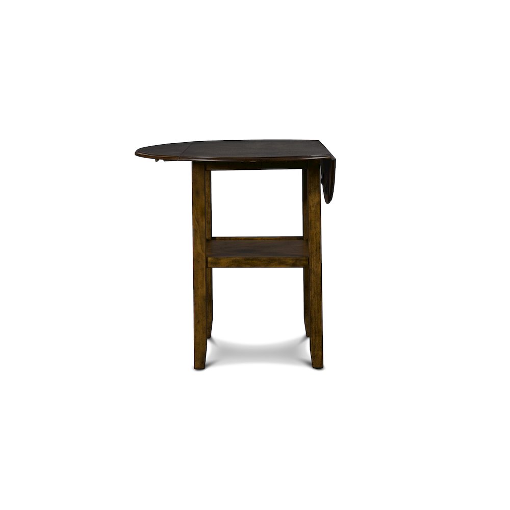 Gia 3-Piece 42" Wood Counter Drop Leaf Table Set, Brown