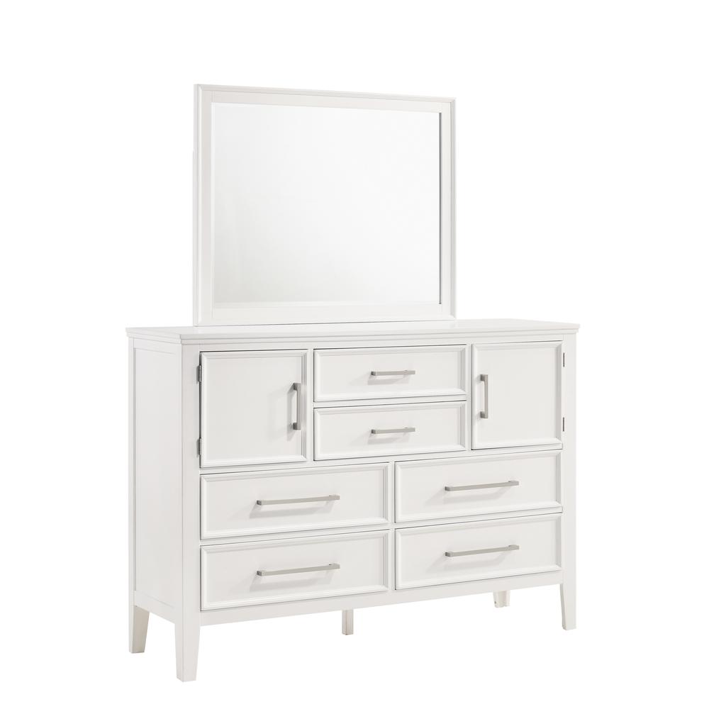 Andover 4-Piece Queen Wood Bedroom Set with Chest in White