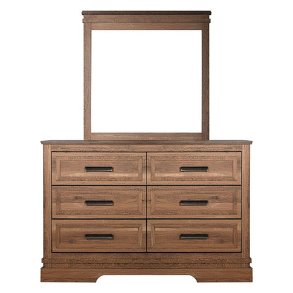 Coventry Hall 5Pc Wood C King Bedroom Set, 2 Nightstands in Pecan