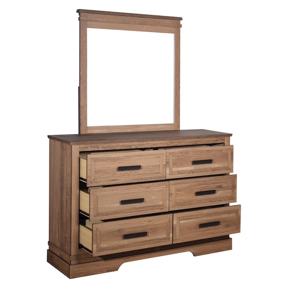 Coventry Hall 5Pc Wood C King Bedroom Set, 2 Nightstands in Pecan